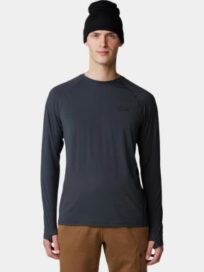 Mountain Hardwear Crater Lake Long Sleeve Crew férfi hosszú ujjú sport póló szürke színben 1