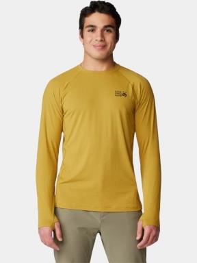 Mountain Hardwear Crater Lake Long Sleeve Crew férfi hosszú ujjú sport póló sárga színben 1