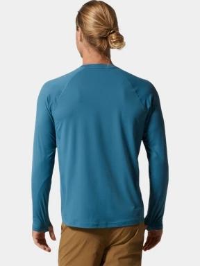 Mountain Hardwear Crater Lake Long Sleeve Crew férfi hosszú ujjú sport póló kék színben 1