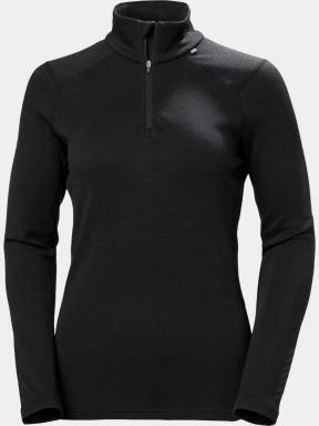 Helly Hansen W Lifa Merino Midw 1/2 Zip női aláöltöző felső fekete színben 1