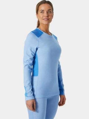 Helly Hansen W Lifa Merino Midweight Crew női aláöltöző felső világoskék színben 1