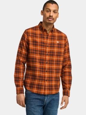 Timberland Solucell Plaid Shirt férfi hosszú ujjú ing barna színben 1