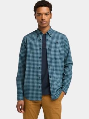 Stretch Poplin Gingham Shirt