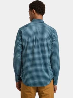 Stretch Poplin Gingham Shirt