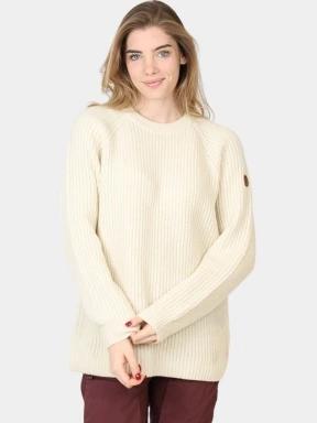 Fjallraven Övik Rib Sweater W női pulóver fehér színben 1