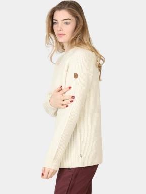 Fjallraven Övik Rib Sweater W női pulóver fehér színben 3