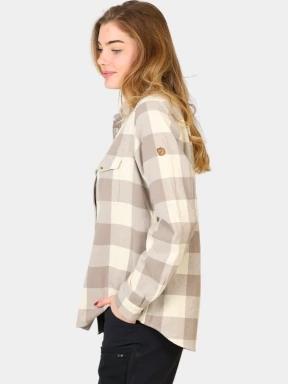 Fjallraven Övik Heavy Flannel Shirt W női hosszú ujjú ing homok színben 3