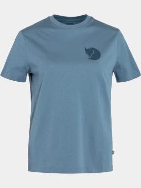 Fjallraven Fox Boxy Logo Tee W női rövid ujjú póló kék színben 1