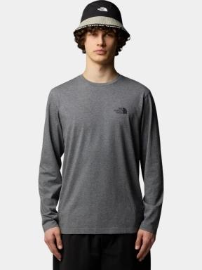 The North Face M L/S Simple Dome Tee férfi hosszú ujjú póló szürke színben 1