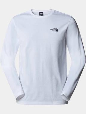 The North Face M L/S Simple Dome Tee férfi hosszú ujjú póló fehér színben 1