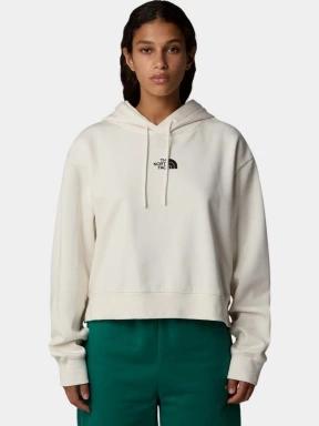 The North Face W Essential Crop Hoodie női kapucnis pulóver fehér színben 1