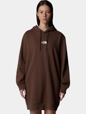 The North Face W Zumu Hooded Dress női pulóverruha barna színben 1