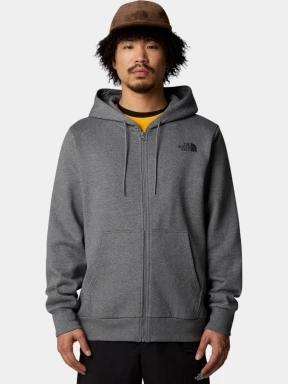 The North Face M Simple Dome Full Zip Hoodie férfi kapucnis pulóver szürke színben 1