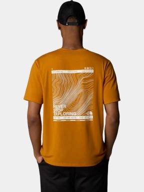 The North Face M Topographic Foundation Ss Tee férfi rövid ujjú sport póló narancssárga színben 3