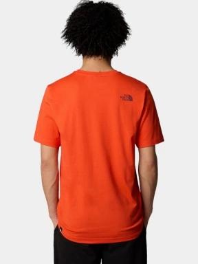 The North Face M S/S Easy Tee férfi rövid ujjú póló narancssárga színben 3