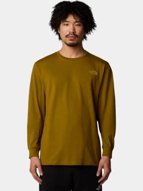 The North Face M L/S Easy Tee férfi hosszú ujjú póló oliva színben 1