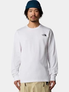 The North Face M L/S Easy Tee férfi hosszú ujjú póló fehér színben 1