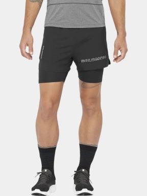 Salomon Cross 2In1 Shorts M férfi sport rövidnadrág fekete színben 1