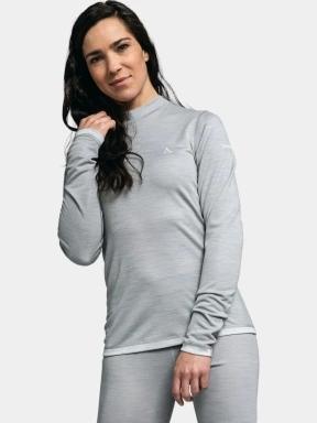 Schöffel Merino Turtle Neck L női aláöltöző felső szürke színben 1