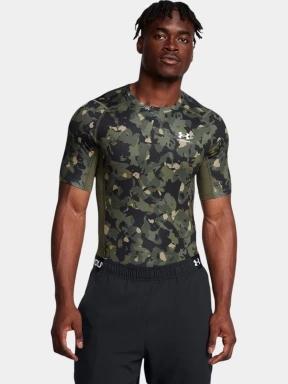 Under Armour Ua HG Armour Prtd Ss férfi rövid ujjú sport póló zöld színben 1